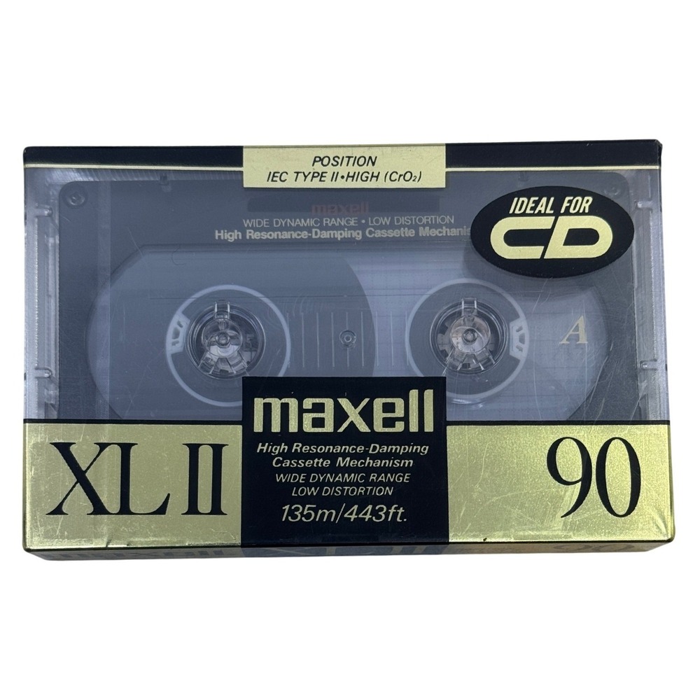 Maxell XLII 90 High Bias Audio Cassette Tape IEC Type II New Sealed‎